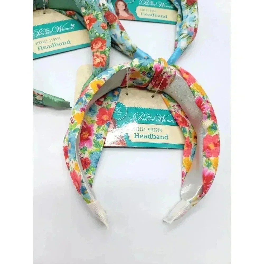 Pioneer Woman Set of 3 New Headbands Breezy Blossom Vintage Floral Sweet Rose